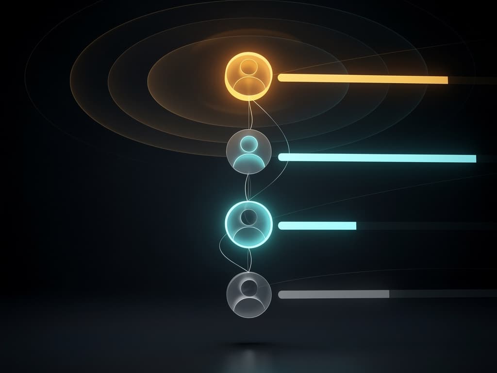 Score: candidate engagement ranking with bars ascending